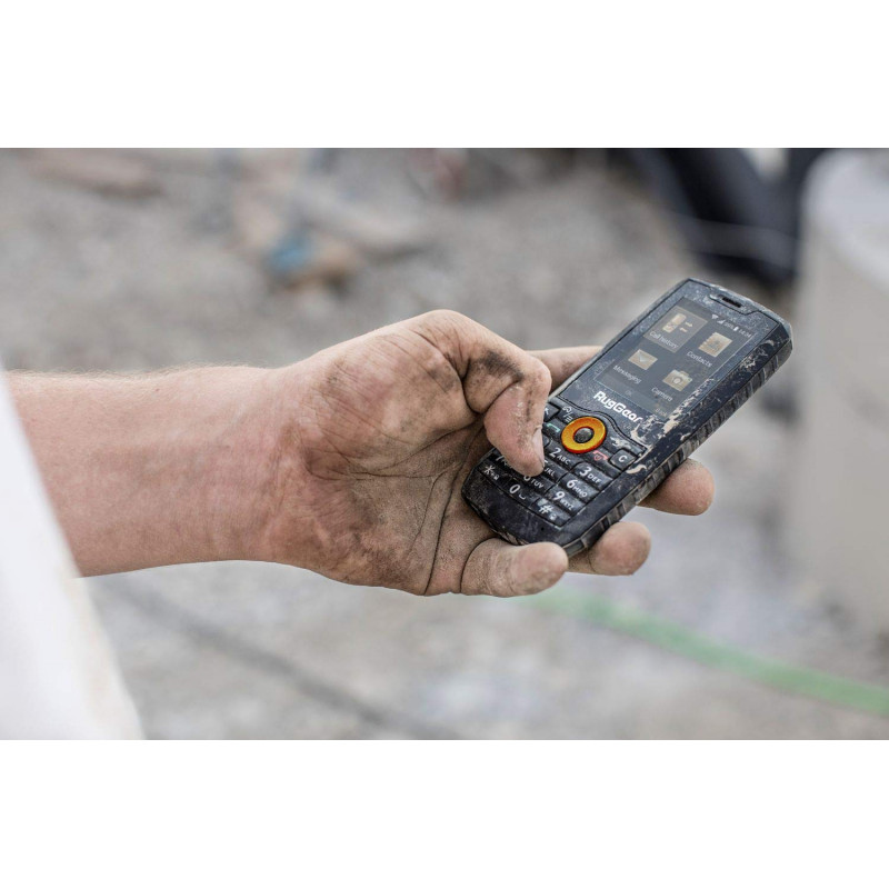 RugGear RG150 patvarus mygtukinis telefonas, Dual SIM, juodas