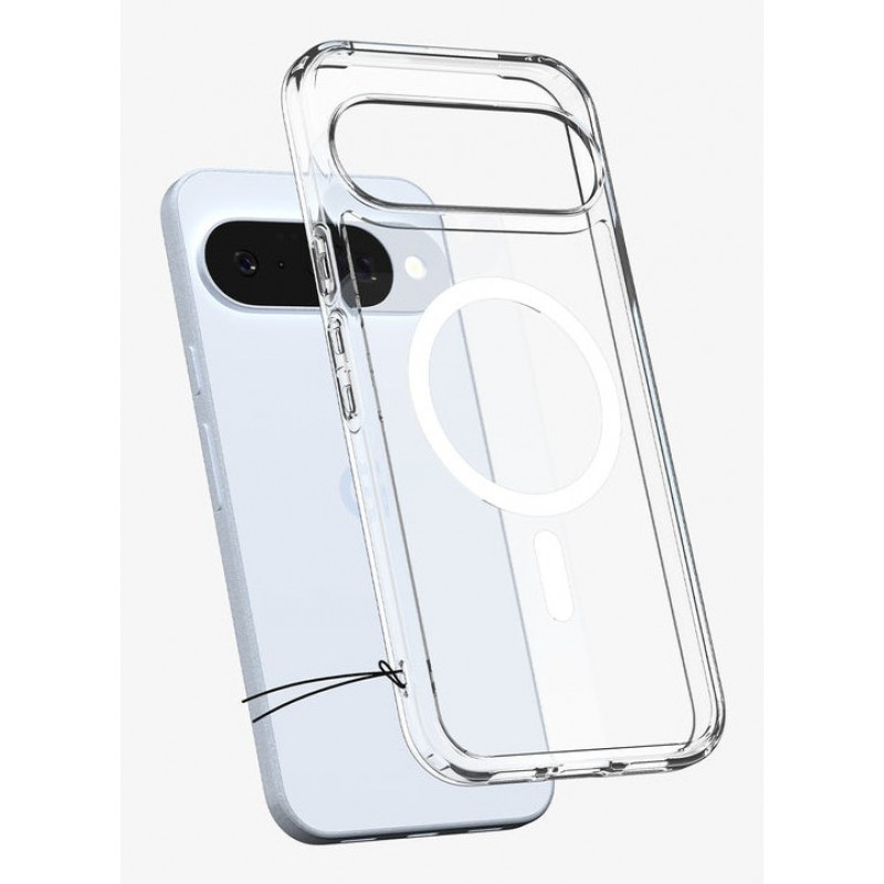 Spigen Ultra Hybrid MagSafe telefono dėklas Google Pixel 10 Pro / Pixel 10, baltai skaidrus