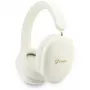 Guess GUE005824 Metallic Effect Metal Script Logo ausinės su Bluetooth ir ENC, smėlio spalvos