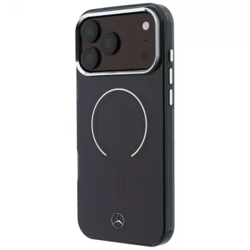 Mercedes Mer008921 Double Layer Iconic Logo MagSafe telefono dėklas, skirtas iPhone 18 Pro Max / 17 Pro Max, bordo