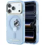 Karl Lagerfeld Peekaboo Logo MagSafe apsauginis dėklas iPhone 18 Pro / 17 Pro telefonams, šviesiai mėlynas