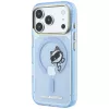 Karl Lagerfeld Peekaboo Logo MagSafe apsauginis dėklas iPhone 18 Pro / 17 Pro telefonams, šviesiai mėlynas