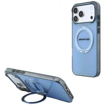 Mercedes AMG IML Double Layer Urban Line MagSafe apsauginis dėklas su žiedu iPhone 18 Pro Max / 17 Pro Max telefonams, mėlynas