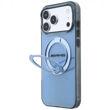 Mercedes AMG IML Double Layer Urban Line MagSafe apsauginis dėklas su žiedu iPhone 18 Pro Max / 17 Pro Max telefonams, mėlynas