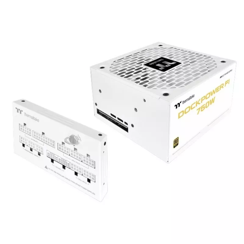 Thermaltake Dockpower FI 750W kompiuterio maitinimo šaltinis, 80 PLUS Gold, modulinis, baltas