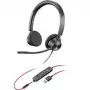 Ausinės su mikrofonu Poly Blackwire 3315, uždedamos ant ausų, USB-A, juodos, 213936-101