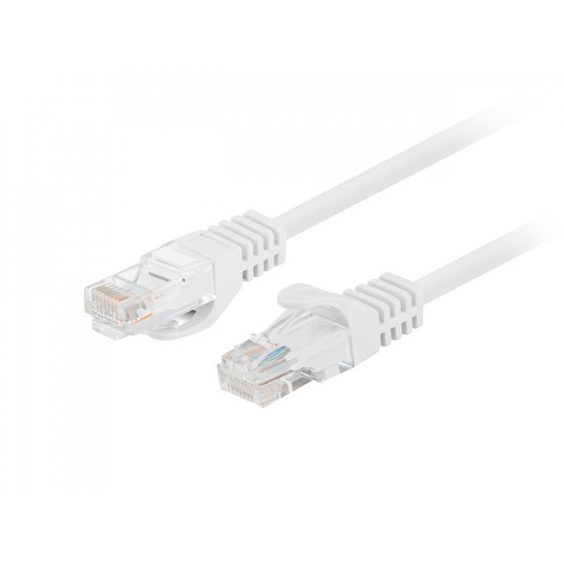 Lanberg PCU5-20CC-0050-W komutacinis kabelis CAT.5E UTP, 0,5 m, baltas (10 vnt.)