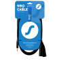 SSQ MIXLR1 SS-1816 garso kabelis su 3,5 mm stereo jack ir 2x XLR jungtimis, 1 m, juodas