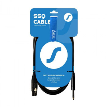 SSQ XLRJS3 audio kabelis su XLR lizdu ir 6,3 mm stereo jack jungtimi, 3 m