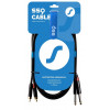 SSQ RCAJM1 SS-1427 audio laidas, 2x RCA – 2x 6,3 mm mono kištukai, 1 m, juodas