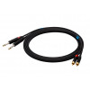SSQ RCAJM1 SS-1427 audio laidas, 2x RCA – 2x 6,3 mm mono kištukai, 1 m, juodas