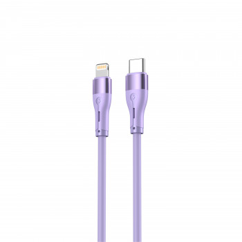 Tellur silikoninis laidas Type-C į Lightning, PD 30 W, 1 m, purpurinis