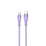 Tellur silikoninis laidas Type-C į Lightning, PD 30 W, 1 m, purpurinis