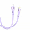 Tellur silikoninis laidas Type-C į Lightning, PD 30 W, 1 m, purpurinis