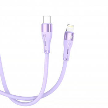 Tellur silikoninis laidas Type-C į Lightning, PD 30 W, 1 m, purpurinis