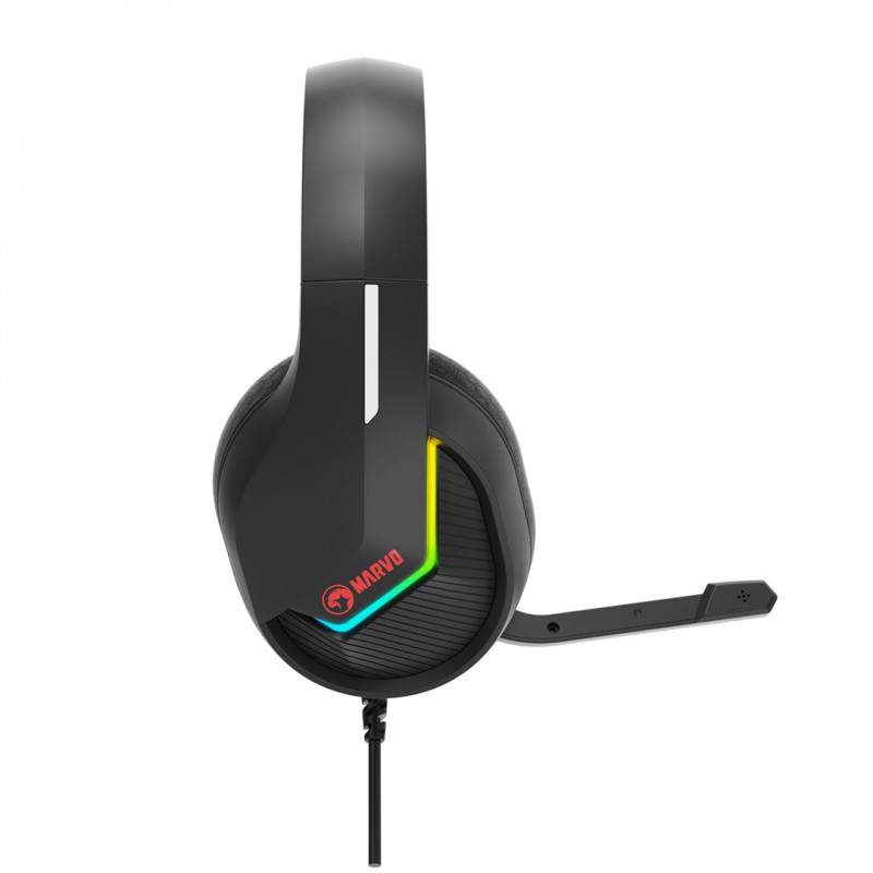 Marvo Tactic 40 H8618 BK ausinės žaidėjams, su laidu, RGB, juodos