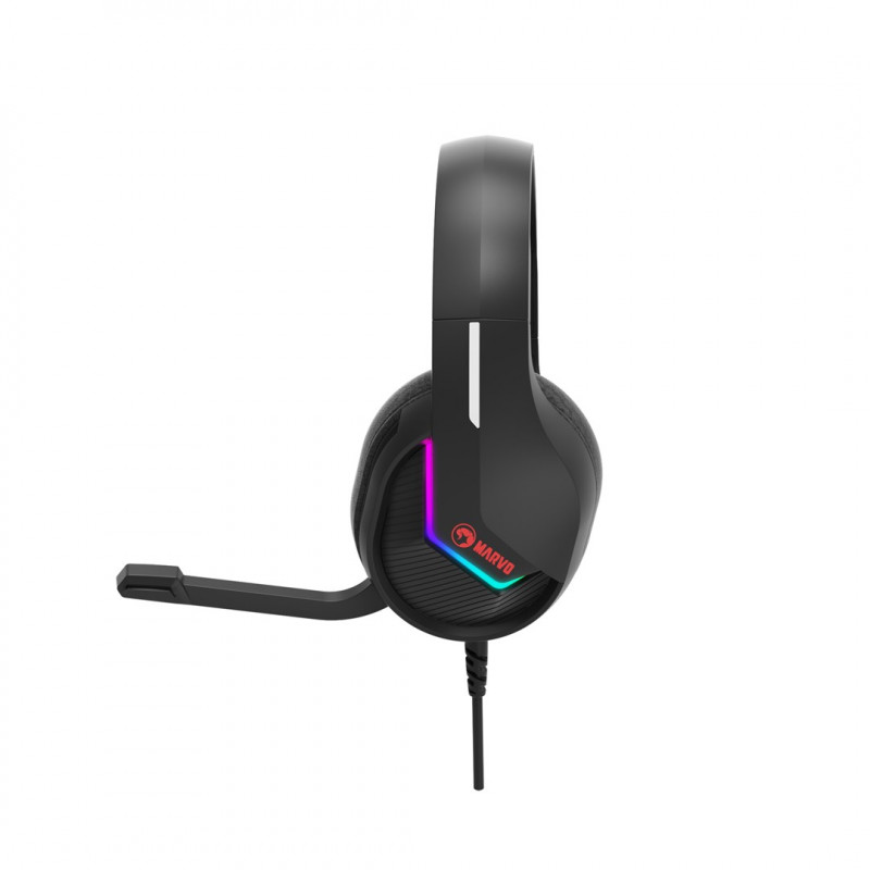 Marvo Tactic 40 H8618 BK ausinės žaidėjams, su laidu, RGB, juodos