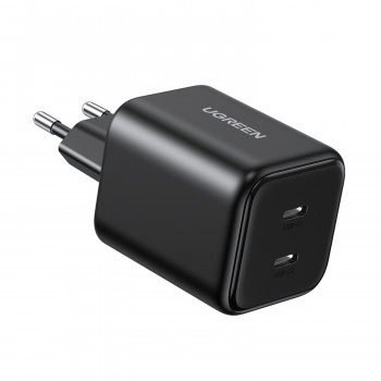 Ugreen X526 kroviklis 45 W, 2 x USB-C, GaN, juodos spalvos