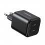 Ugreen X526 kroviklis 45 W, 2 x USB-C, GaN, juodos spalvos