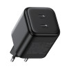 Ugreen X526 kroviklis 45 W, 2 x USB-C, GaN, juodos spalvos