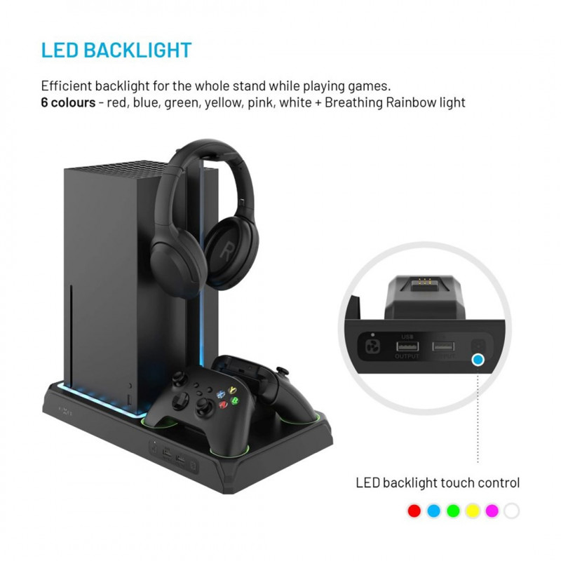 Fixed FIXXB-MCS-BK daugiafunkcinė stotelė konsolei Xbox Series X/S, juoda