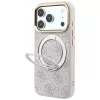 Guess Ring Stand 360 4G Classic Logo dėklas iPhone 18 Pro / 17 Pro telefonams su MagSafe, rožinis