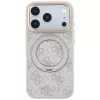 Guess Ring Stand 360 4G Classic Logo dėklas iPhone 18 Pro / 17 Pro telefonams su MagSafe, rožinis