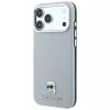 Karl Lagerfeld Grained Karl Head Metal dėklas iPhone 18 Pro / 17 Pro telefonams su MagSafe, pilkas