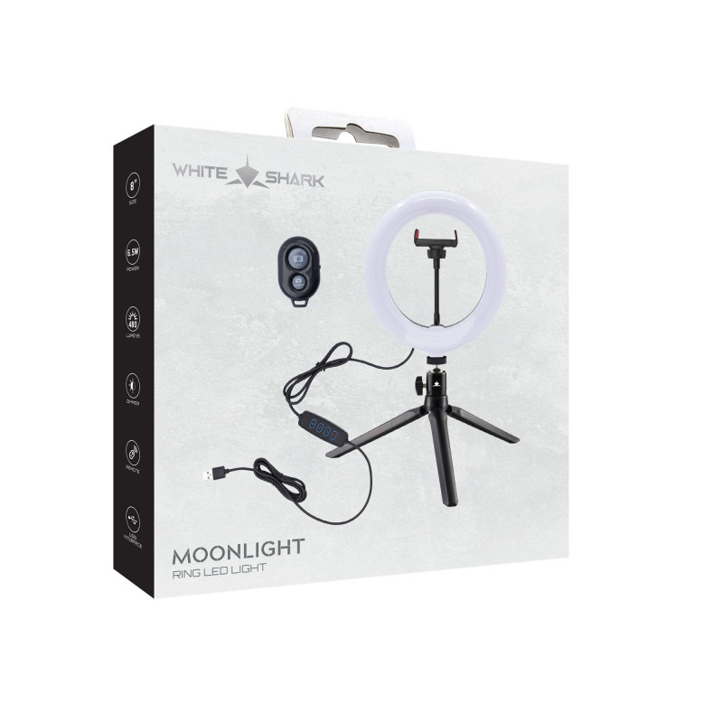 White Shark RL-08 MOONLIGHT-2 LED žiedinis šviestuvas, 21 cm
