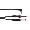 Cordial 14868 audio Y adapteris, 1x 3,5 mm jack kištukas - 2x 6,3 mm jack kištukas (mono), 3 m, juodos spalvos
