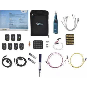 Softing IT Psiber CableMaster PROF_ACC_KIT profesionalus priedų rinkinys, kabelių ir adapterių komplektas, tinklui, telefonui, 0,5 m, dupleksas