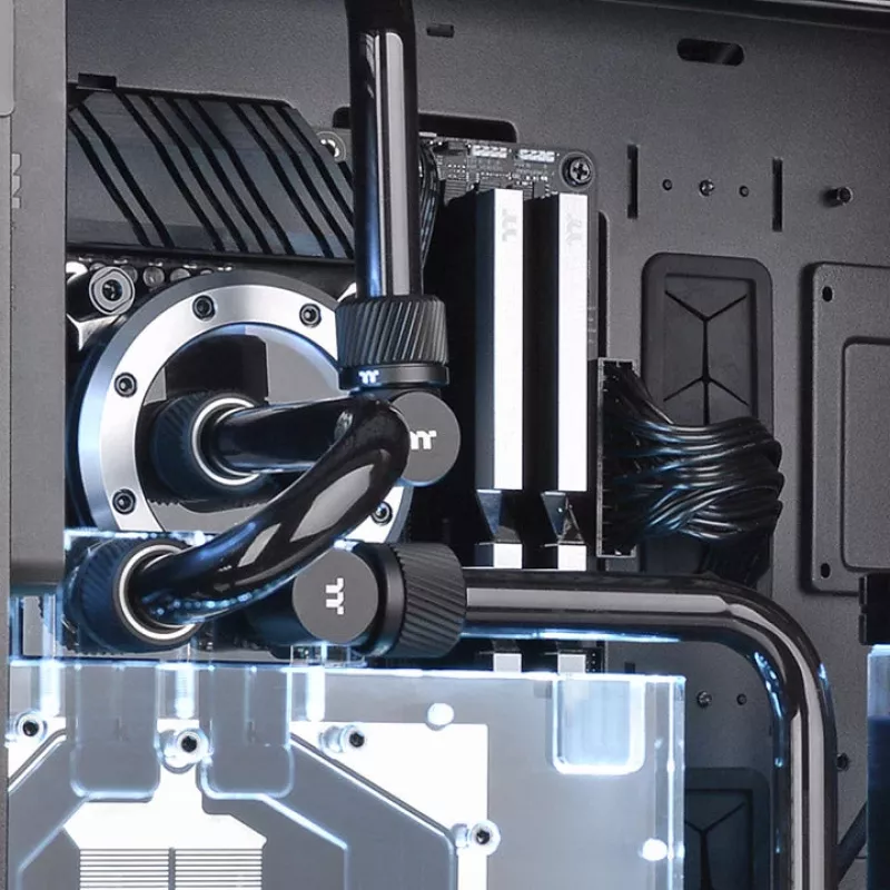 Thermaltake Pacific SF CL-W389-CA16MK-A veržiamoji jungtis kietam vamzdžiui (16 mm išorinis skersmuo), matinė juoda