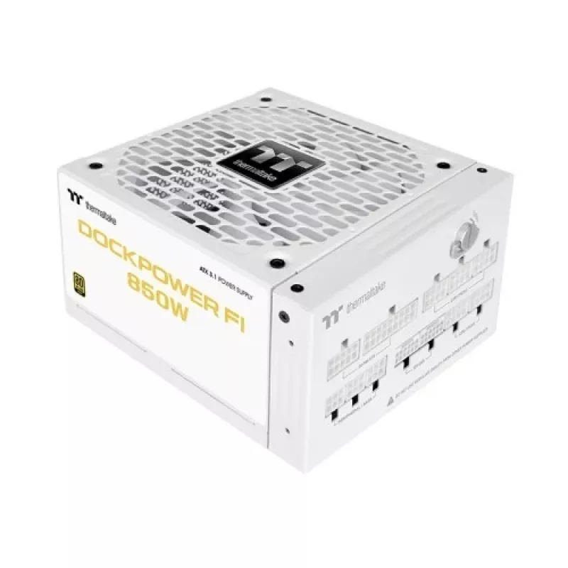 Thermaltake Dockpower FI 850 W kompiuterio maitinimo šaltinis, ATX 3.1, 80 PLUS Gold, sniego baltas