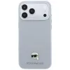 Karl Lagerfeld Grained Karl Head Metal MagSafe telefono dėklas iPhone 18 Pro Max / 17 Pro Max, pilkas