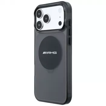 Mercedes AMG00131 telefono dėklas iPhone 18 Pro Max / 17 Pro Max, IML Transparent Bicolor Block, MagSafe, juodas