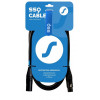 SSQ DMX1 SS-1838 laidas XLR kištukas - XLR lizdas, 1 m, juodas