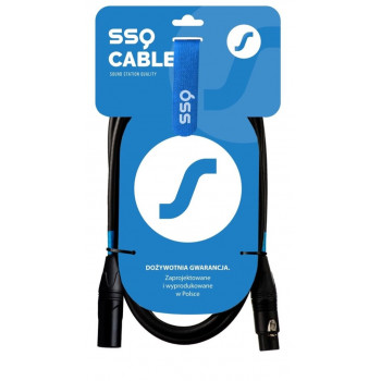 SSQ DMX1 SS-1838 laidas XLR kištukas - XLR lizdas, 1 m, juodas
