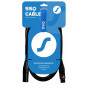 SSQ DMX1 SS-1838 laidas XLR kištukas - XLR lizdas, 1 m, juodas