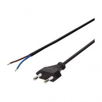 Maitinimo kabelis LogiLink CP137, CEE 7/16 į laisvą galą, juodas, 1,5 m