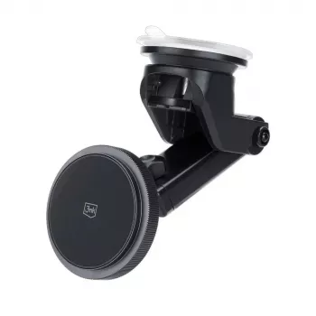 3mk MagCharger 15 W laikiklis telefonui automobilyje su belaidžiu įkrovimu, juodos spalvos