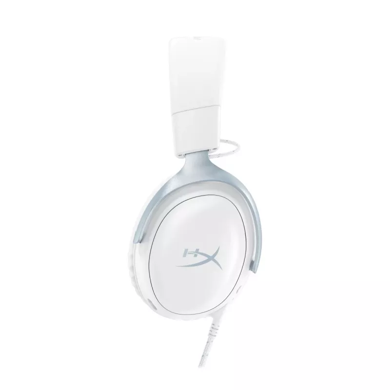 HyperX Cloud III žaidimų ausinės su mikrofonu, baltos-mėlynos, DF7F1AA