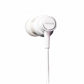 Aiwa ESTM-500W baltos ausinės į ausis su mikrofonu, laidinės, 3,5 mm lizdas