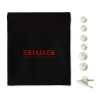 Aiwa ESTM-500W baltos ausinės į ausis su mikrofonu, laidinės, 3,5 mm lizdas