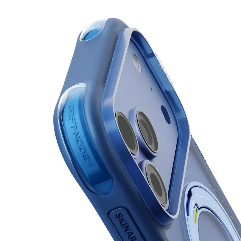 Skinarma Atlas telefono dėklas su MagSafe ir sukama atrama, skirtas iPhone 18 Pro Max / 17 Pro Max, mėlynas