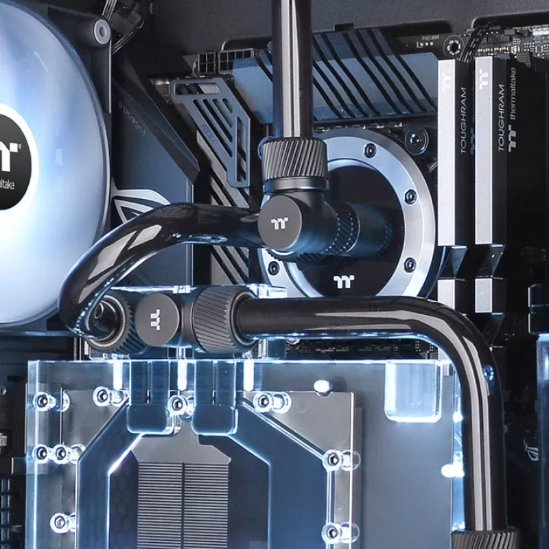 Thermaltake Pacific SF 20 mm ilginimo jungtis (lizdas–kištukas), matinė juoda, CL-W392-CU00MK-A