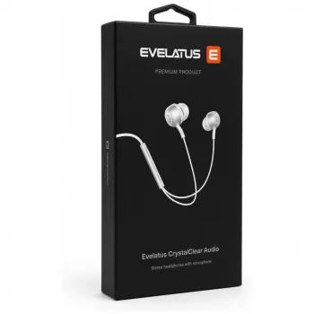 Evelatus Crystal Clear Audio CCAV-TC-WH baltos ausinės su mikrofonu ir Type-C jungtimi