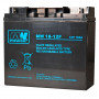 MPL Power Elektro MW 18-12 UPS baterija, AGM švino-rūgšties akumuliatorius be techninės priežiūros, 12 V 18 Ah, juoda