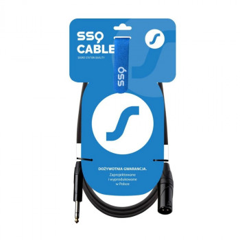 SSQ JSXM1 garso laidas, XLR kištukas į 6,3 mm stereo Jack, 1 m
