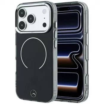Mercedes Mer008879 telefono dėklas iPhone 18 Pro Max / 17 Pro Max, Double Layer Iconic Logo, MagSafe, juodas