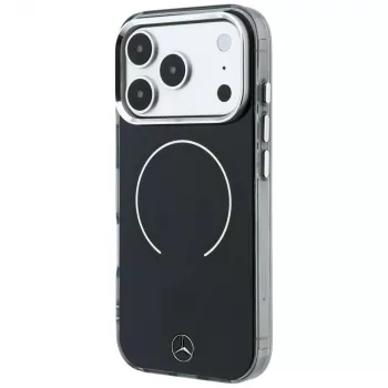 Mercedes Mer008879 telefono dėklas iPhone 18 Pro Max / 17 Pro Max, Double Layer Iconic Logo, MagSafe, juodas